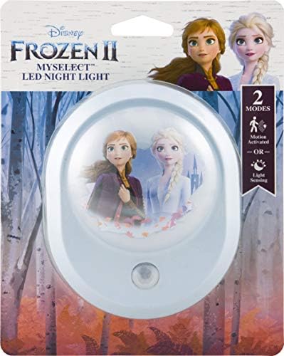 Disney Frozen, Anna i Elsa, II MySelect LED noćno svjetlo, senzor pokreta, sumrak do zore, dekor djevojačke sobe, na listi UL, idealno za spavaću sobu, rasadnik, kupatilo, 44473