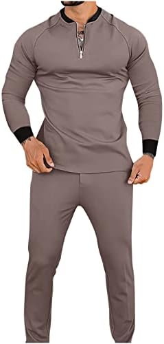 RBCulf muns trenerka 2pc odijelo modni patentni zatvarač O-izrez dugih rukava dugim rukavima majica sa dugim pantalonama Sport casual set