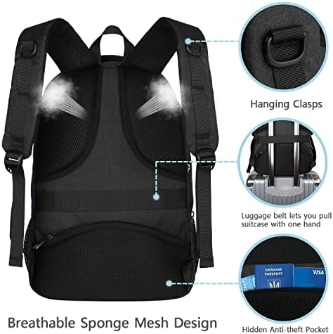 Batein Business Travel Backpack, ruksak za laptop sa USB priključkom za punjenje za muškarce Ženske dječake Djevojke, anti krađa vodootporna