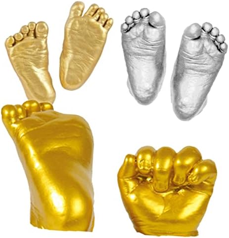 Kisangel Infant Gifts Keepsake Gifts hand Decor hands Casting Kit Baby Hand Foot Casting Kit Baby hand Footprint Kit DIY Baby Prints