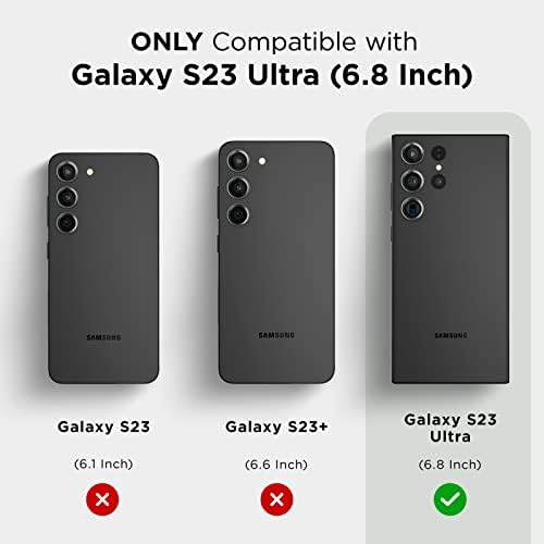 Case-Mate Samsung Galaxy S23 Ultra Case [6.8] [12ft zaštita od pada] [bežično punjenje] crna kožna torbica za Folio telefon za Samsung