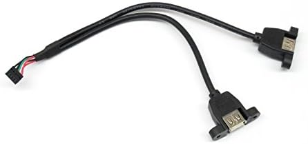 GORITE 2 USB 2.0 Panel ženski konektori za 10 Pin 2.0 mm-12 inča