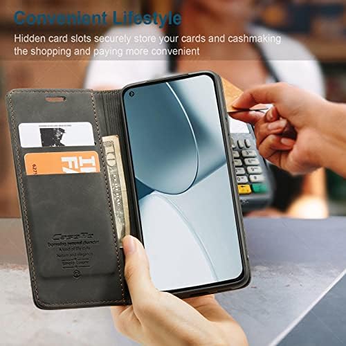 Kowauri za slučaj OnePlus 10 Pro, kožna torbica za novčanik klasični dizajn sa utorom za kartice i magnetnim zatvaračem preklopna
