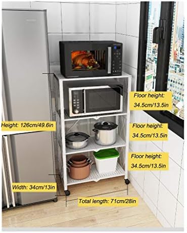 Kuhinjska polica Kuhinjač Mikrovalna pećnica Košarica, višeslojni instalacija - bez sklopivog stalak za skladišni nosač može se lako
