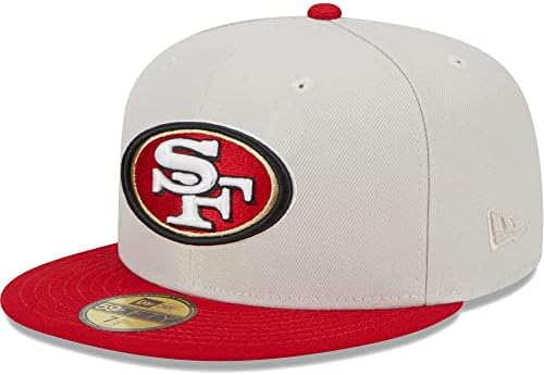 NOVO ERA MUŠKI KHAKI / Scarlet San Francisco 49ers Super Bowl Champions Patch 59Fifty ugrađeni šešir