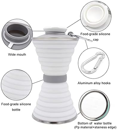 WSSBK prijenosni silikonski sklopivi čah na otvorenom ultra tanki teleskopski sportski čajnik za piće za pitku vodu za putni kampovanje