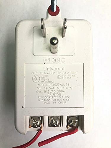 Univerzalni UB1625W-US3 Plug-in 16.5 V 25va zidna klasa 2 transformator 120VAC