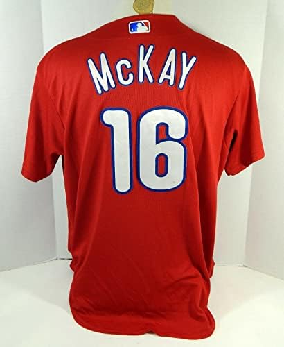 Philadelphia Phillies Tyler McKay 16 Igra Rabljena crvena džersa Ext St XL 983 - Igra Polovni MLB dresovi