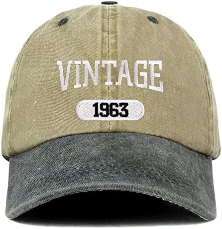 Trendy prodavnica odjeće Vintage 1963 vezena 60. rođendan meka kruna oprana pamučna kapa