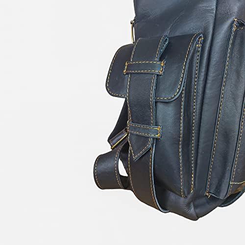 GENUIE kože puni zrna kožni ruksak za muškarce - 15 inčna torba za prijenosnu računaru - Vintage Travel Ruccsack - Ležerni dan za