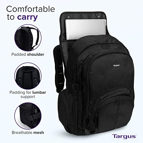 Targus Travel Backpad, lagan 20L Plus plus školska torba, pucks ruksack, anti krađa višestepeni džep, vodootporni pakovanje za muškarce