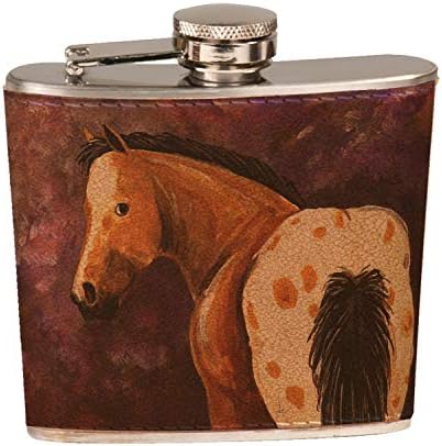 Sunshine Cases Buckskin Appaloosa Foal Horse Art Denise Every Stainless Steel Liquor Pocket Hip Flask
