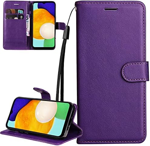 CCSmall torbica za novčanik sa držačem kartice za Samsung Galaxy A13 5G, PU kožna Navlaka za postolje za Samsung Galaxy A13 5G CS Violet