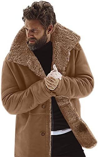UOFOCO jakne za muškarce Zimska ovčja koža topla vuna obložena montažna lažna kaput