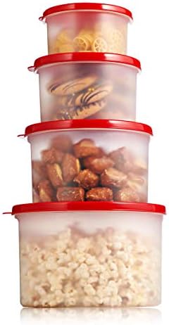 Sealco kontejneri za skladištenje hrane sa poklopcima-Set od 4 pakovanja-plastični kontejneri za višekratnu upotrebu – bez BPA, može