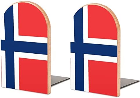 Zastava Norveške drveni držači za knjige trendi dekorativni stalak za knjige za kućne i kancelarijske Police Set od 2