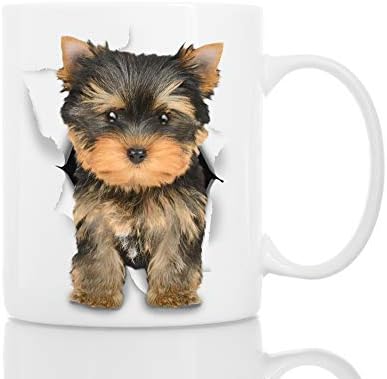 Slatka šolja za psa Jorkširskog terijera - keramička smiješna šolja za kafu - savršen poklon za ljubitelja pasa - slatki novitet poklon
