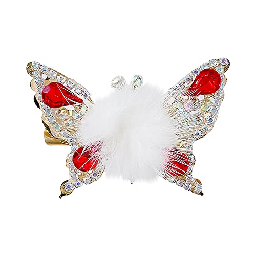 Leteći leptir za kosu Sparkly Butterfly Hair klips za žene Slatka legura Leteći leptir kopča za kosu koja se kreću kristalno kristalni