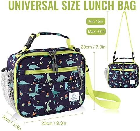 Genteen izolovana torba za ručak, Kids Prints torba za ručak dvostruki Patentni zatvarač & bočni džep Dječija torba za ručak,izdržljiva