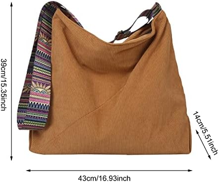 FVOWOH Hobo torbe za žene velike veličine somotna torba sa patentnim zatvaračem Casual Boho torbe za rame za crnu torbu preko ramena sa lancem