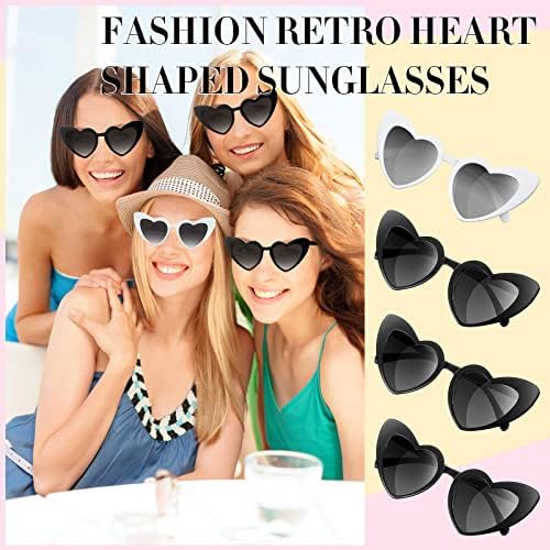 16 pari naočara za Sunce u obliku srca Retro naočare za Sunce u obliku mačjeg oka naočare za srce za žene